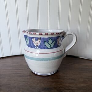 SOLIMENE Pottery Vietri Italian Large Hand Painted Pitcher Made in Italy *READ*
